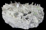 Green Augelite Crystals on Quartz (Japan Law Twins) - Peru #173387-6